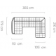 CORNER SOFA BED INFINITY XL R1